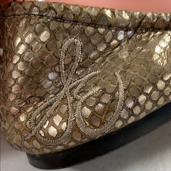 Sam Edelman metallic snake print flats shoes - Picture 7 of 8